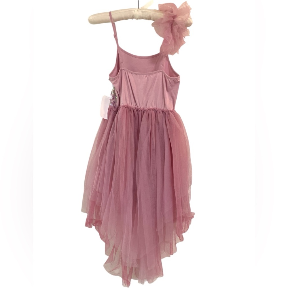 Poppies and Roses Sequin Mesh High-Low Dress – Lilac Mauve – Size L (14) – NWT - Picture 2 of 7